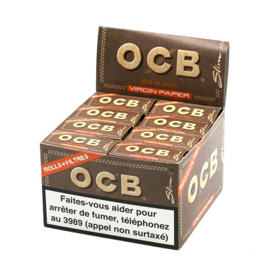 OCB roll kit slim virgin 32 feuilles filtres plateau