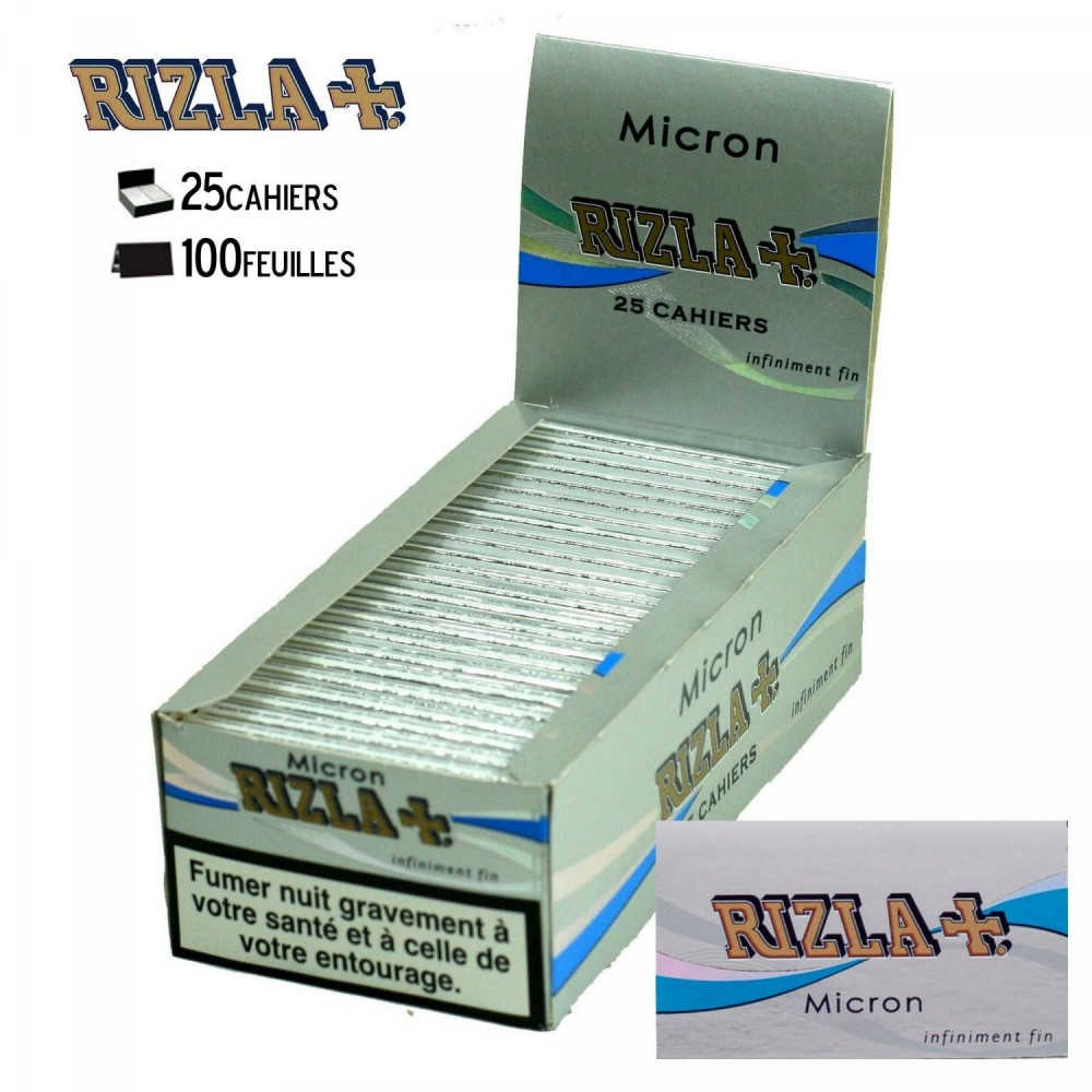 Papier a cigarette Rizla micron slim vente pas cher, Feuilles grand format